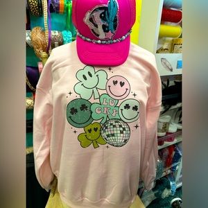 Smiley lucky crewneck sweater lg